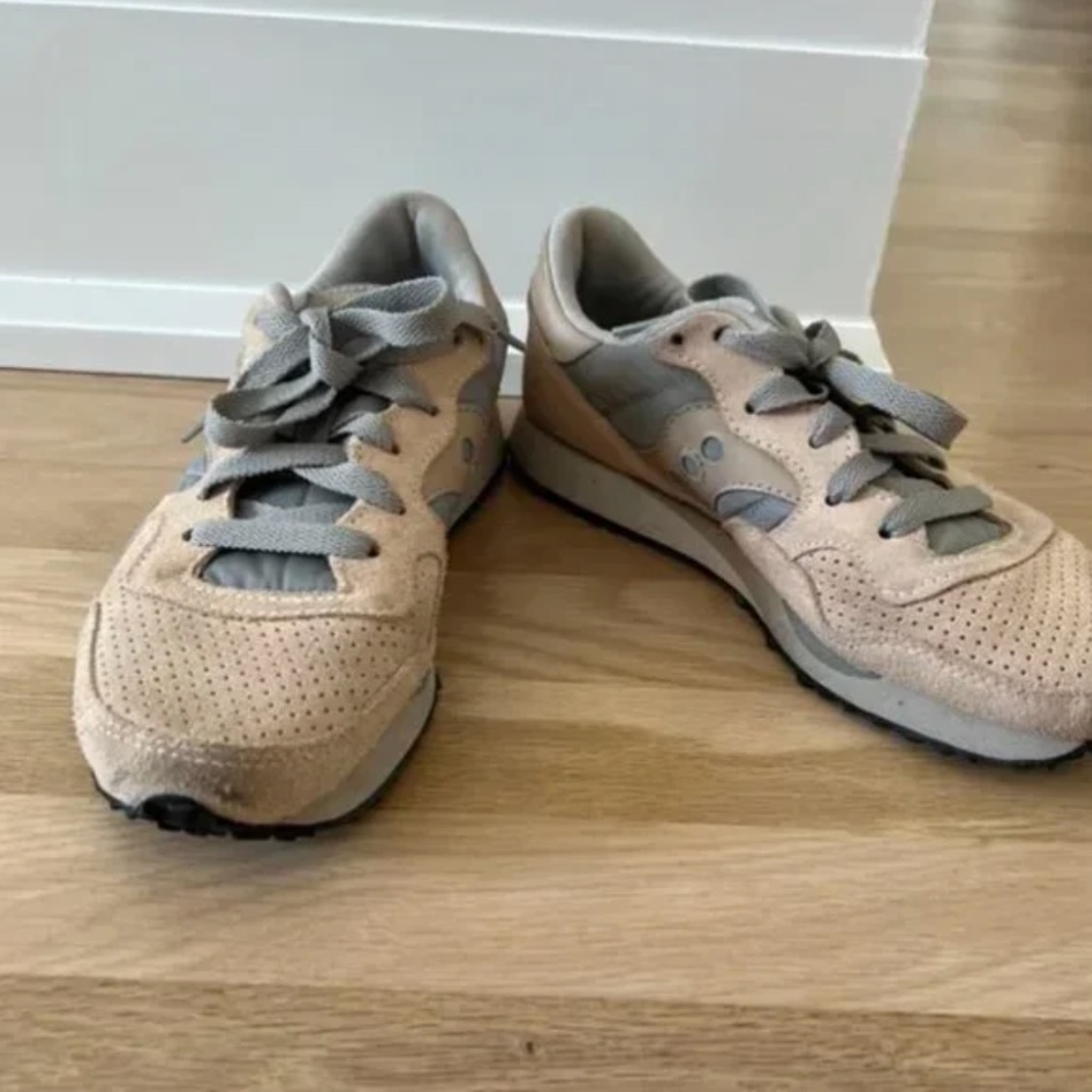 Madewell x Saucony Pink and Gray Retro Sneakers [Size 7]